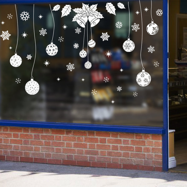 New Christmas ball stickers New Year's wall stickers Shop glass door window Christmas bell stickers XL702