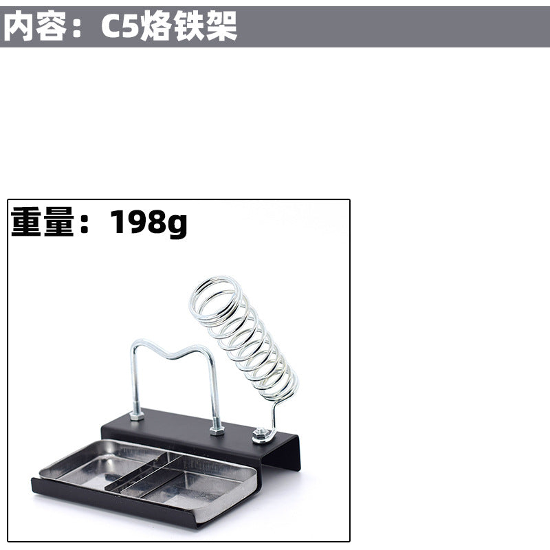 Soldering iron holder Multifunctional shelf All-metal welding pen holder Cast iron Household electric soldering iron base Tin wire holder set