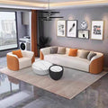 Three people + single person + coffee table