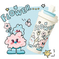 High-style, affordable luxury coffee thermos. large capacity water bottle made with 316l stainless steel, perfect for home use. features a thickened, cartoon-themed straw