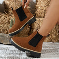 plus size short boots for women fall and winter new arrival square heel suede boots casual round toe sleeve export women's boots wholesale