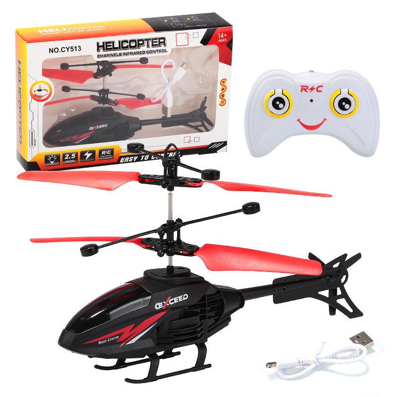 apache remote control airplane - kids' gesture sensing hovering helicopter - durable, rechargeable flying toy