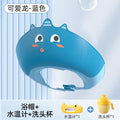 Triceratops shower cap-blue+shampoo cup+water thermometer