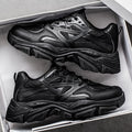 Men's shoes 2025 new winter breathable mesh casual chunky sole non-slip versatile white sneakers height increasing athletic dad shoes trendy footwear