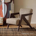 Solid wood sofa chair living room medieval style single chair for home balcony richard casual back chair