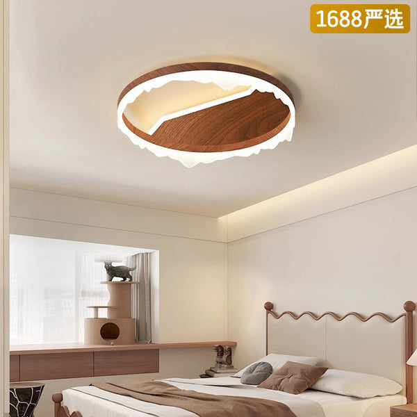 [Strict selection] Ceiling lamp modern simple full spectrum eye protection walnut color retro warm romantic room lamp