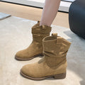 Birkenstock short boots for women 2026 new autumn winterthick sole heightening western boots maillard knee socks pile boots for women