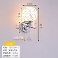 Double head bedside wall lamp plug-in wall lamp modern plug-in bedroom wall lamp dining living room pull switch wall lamp