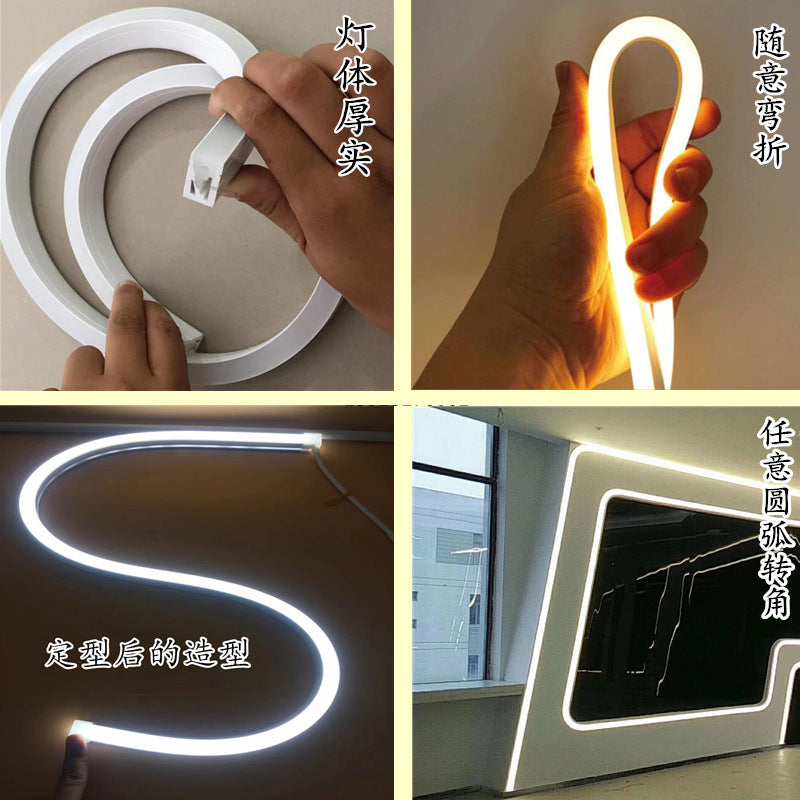 Flexible led silicone light strip sleeve embedded line light 24V soft light slot outdoor waterproof light strip 12V