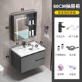 Thickened space honeycomb aluminum bathroom cabinet combination washbasin cabinet basin smart mirror cabinet washbasin basin ceramic all-in-one basin