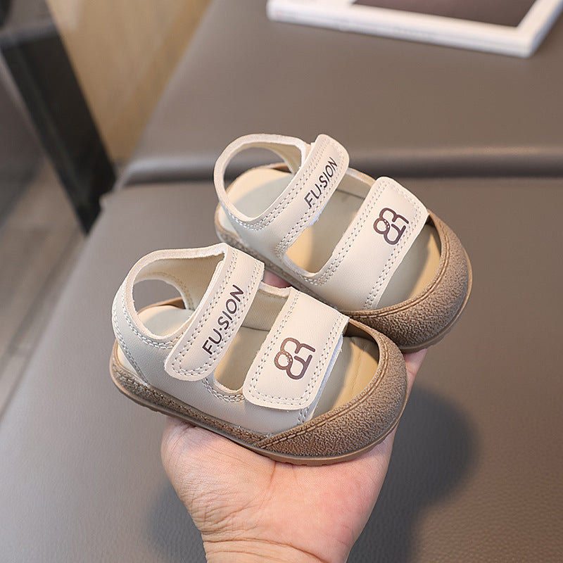 Boys' closed-toe sandals, new summer collection: soft-soled beach shoes for kids, girls' athletic shoes, toddler shoes, and first walker shoes