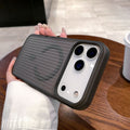 New premium corrugated texture 2-in-1 case for apple 17 pro max, iphone 16 matte magnetic case