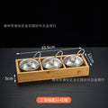 Creative nine-square grid tableware commercial hot pot restaurant barbecue restaurant beef vegetable platter bamboo tray divided grid dinner plate