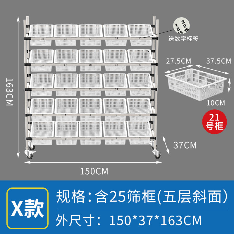 Mobile Shelf Wholesale Warehouse E-commerce Sorting Truck Wire Bar Picker Truck Silent Wheel Plastic Basket Wire Bar Truck Trolley