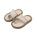 Vancahao girls' fashion beaded sandals & slippers - new summer collection for little girls, open-toe flip-flops for outdoor wear, kids' slippers