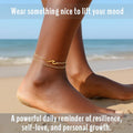fashion wavy double-layer starry sky 14k gold plated anklet - high-end versatile couple's jewelry