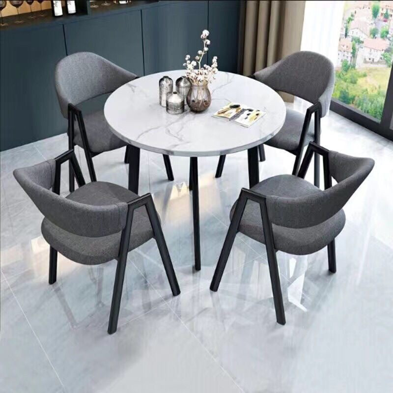 A brief discussion on table and chair combination coffee shop milk tea shop round table office casual small apartment dining table scandinavianfor home
