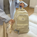 Spring outing high-looking plaid school bag for female junior high school students k-style ins style forest style easiest for match campus simple girl style double