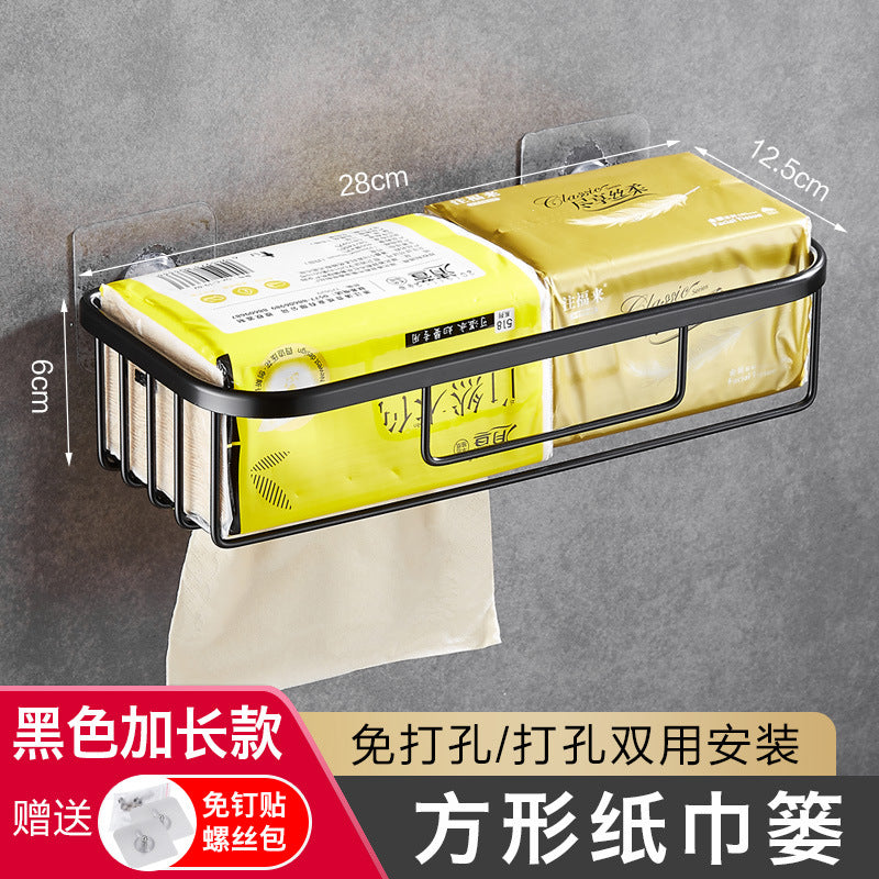 No punching toilet tissue box toilet toilet toilet paper roll paper toilet paper toilet paper storage wall-mounted rack