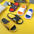 Summer trendy men's slippers - stylish outdoor & indoor home slippers, non-slip bathroom slides for couples