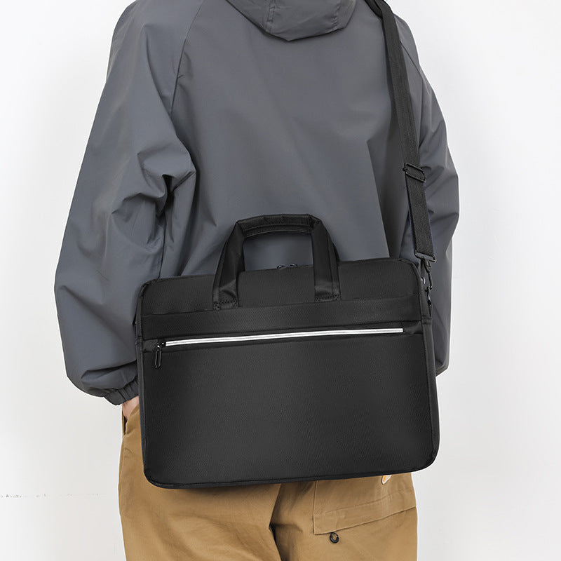 New laptop bag, liner bag, reflective strip, large-capacity compartment, handbag, one-shoulder messenger briefcase, male