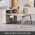 Staff desk office desk and chair combination casual modern office screen computer desk employee slot six-person booth