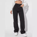 European and american style black jeans for women - new arrival, hot selling casual streetwear straight leg pants, high waist washed denim jeans