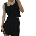 hong kong style japanese sleeveless tank top - women's summer design, unique outerwear, trendy ins style, short cami