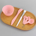 Wholesale spa & beauty tool set: 6-piece mask bowl kit with makeup brushes, mixing spatula, and plastic bowl for mask preparation