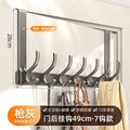 No assembly required, detachable 28cm-door rear hook gun gray 7 hooks