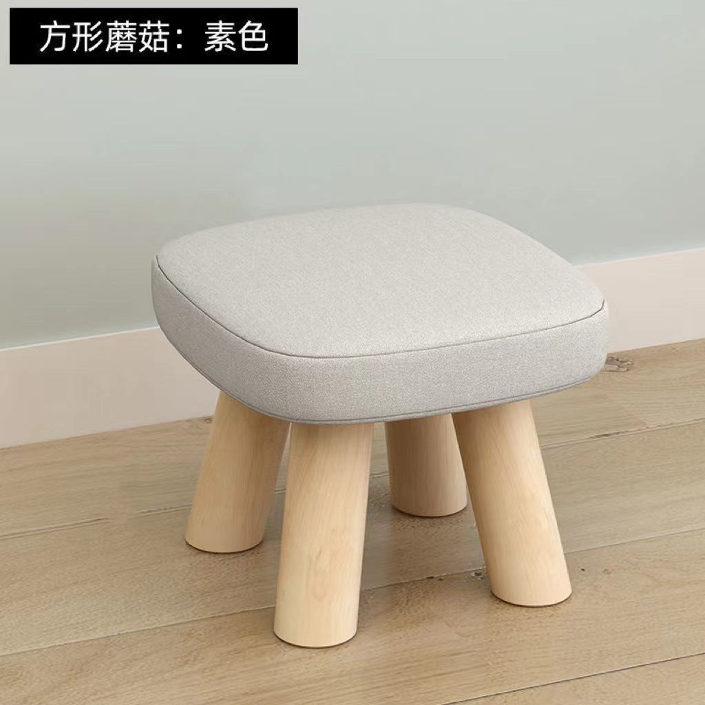 Cute children's cartoon creative eating small bench small stool household solid wood round stool sofa hair stool baby chair