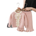 Girls' sweater cardigan -  autumn new collection - sweet princess style with bow detail