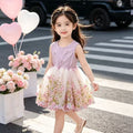 Summer lightweight sleeveless bodysuit romper for baby girls - princess style, super cute and stylish, thin triangle skirt bodysuit