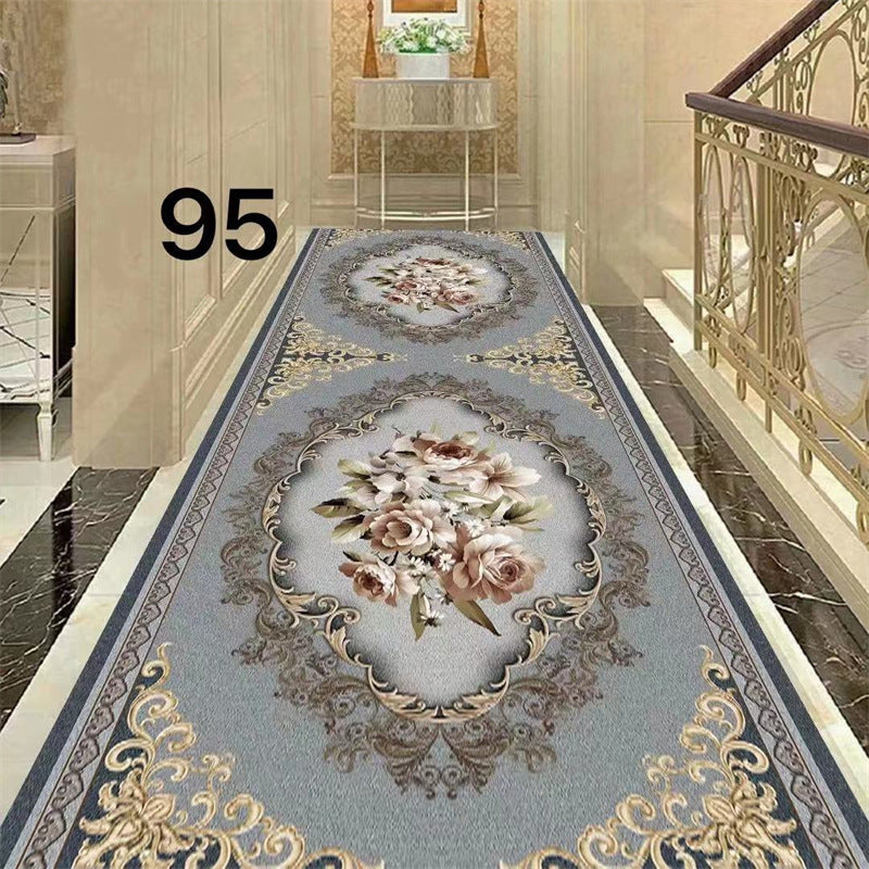 Minimalist modern 3d printed non-slip hallway carpet, hotel, mall, lobby, aisle floor mat roll, home use