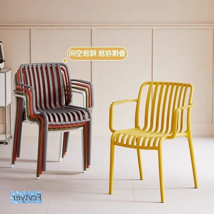 Langyujia outdoor chair casual scandinavian back plastic chair chair restaurant dining chair new arrival summer  plastic