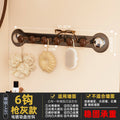 Behind-the-door suction cup hanger, bedroom suction cup hook, high-end retro wood grain strong double suction cup door organizer