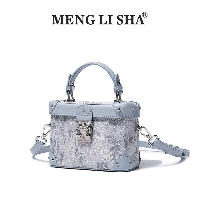 2025 spring and summer new personalized simple portable small fragrant style box bag light luxury high-end single shoulder crossbody small square bag