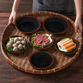 Melamine tableware plate commercial hot pot restaurant serving plate restaurant restaurant plate retro nostalgic barbecue side dish plate