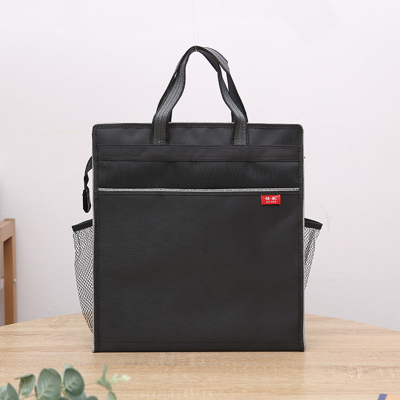Oxford cloth handheld document bag a4 briefcase pilot handheld briefcase thickened waterproof conference bag information bag