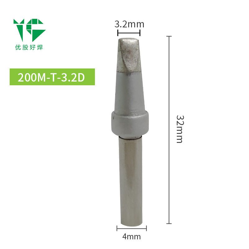 203H electric soldering iron head 90W high frequency welding table 200 Luo iron head pointed nozzle horseshoe K knife head welding table nozzle universal matte