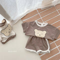 Summer korean style baby outfit set for 0-4 years old, ins-inspired loungewear for boys and girls, pure cotton breathable two-piece set