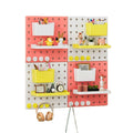 Wall-mounted pegboard organizer for bedrooms, kitchens, and living rooms. no-drill, floating wall storage board, decorative panel, and wall-mounted shelf