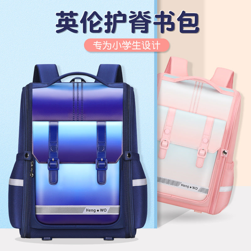 Elementary school backpack for boys and girls, large capacity, pressure-reducing, spine-protecting all-in-one backpack for grade 3