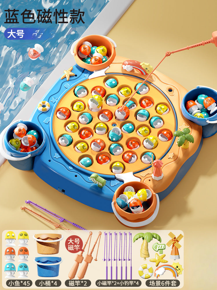 Electric magnetic fishing game - early education, educational, musical, interactive pretend play toy for boys and girls - wholesale gifts