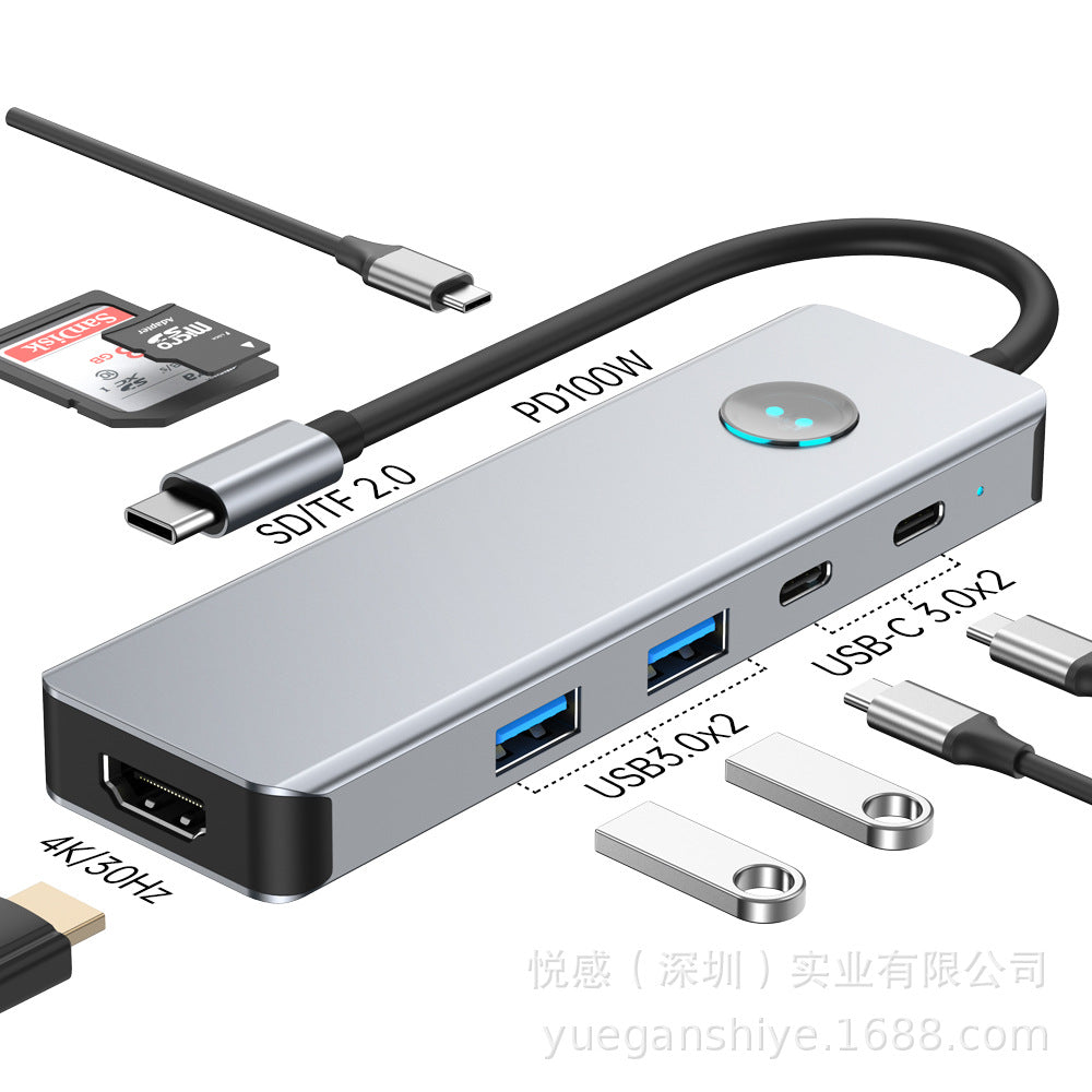 usb docking station type-c screen projection notebook multi-port one-click screen conversion converter 4k high-definition docking station