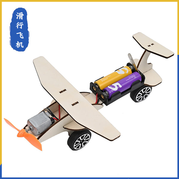 Taxi plane children's fun physics technology small production, handmade DIY small invention science small experiment material package