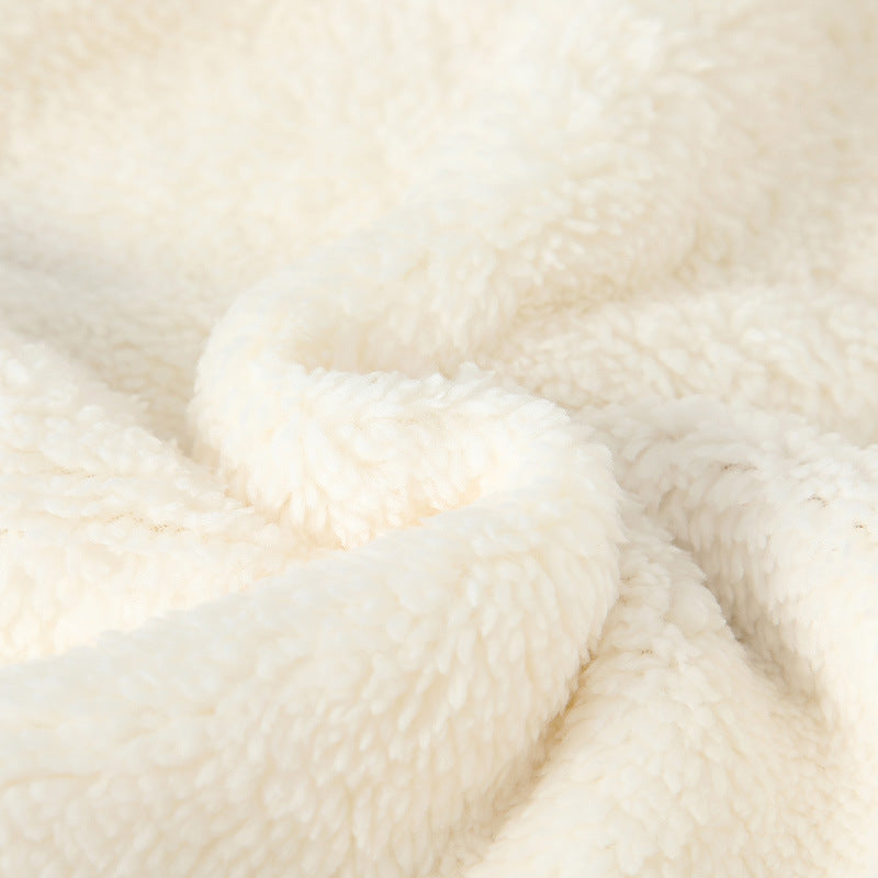 Newborn baby autumn/winter fleece-lined thickened anti-kick sleeping bag, newborn baby anti-startle swaddle, outdoor blanket, autumn season