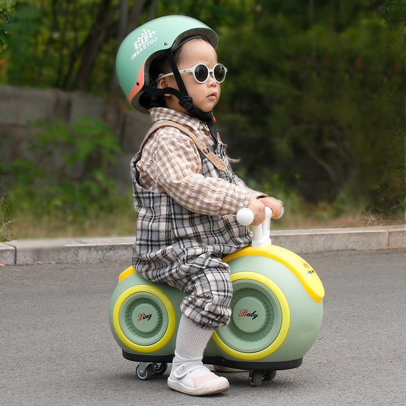 Peanut car twist car 1-3 years old baby boy and girl one year old gift anti-side fall rocking car