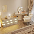 Khaki gray 102 table + xian duo mirror + reclining chair combo