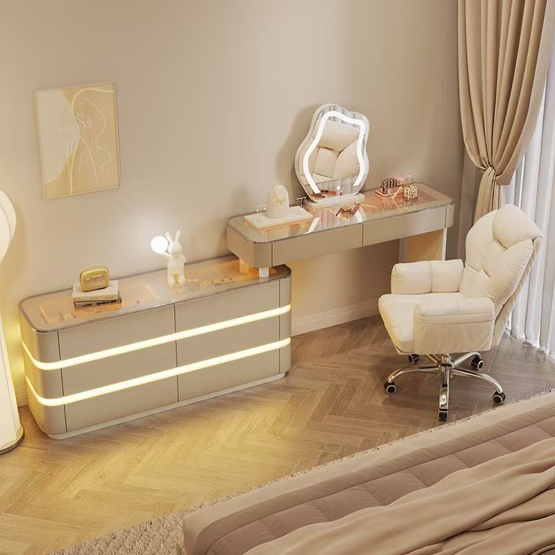 New arrival mirror dressing table for home bedroom classy sense chest all-in-one dressing table casual solid wood long dressing table